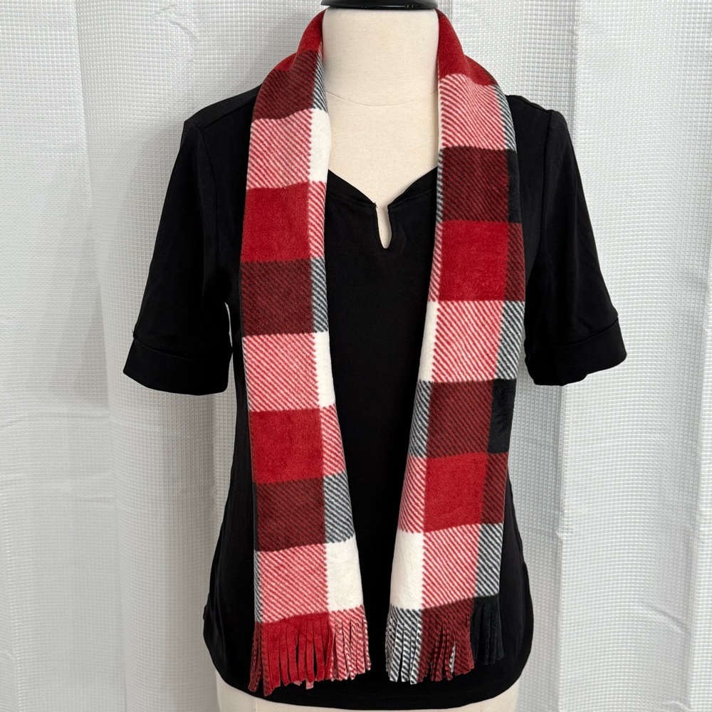 Buffalo Plaid  Reversible Fringe Scarf, Super Soft & Plush Ultra Soft Fabric